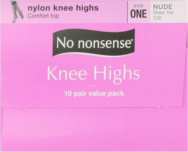 No Nonsense Knee Highs Value Pack - Nude Color, 10 Pairs - Image 4